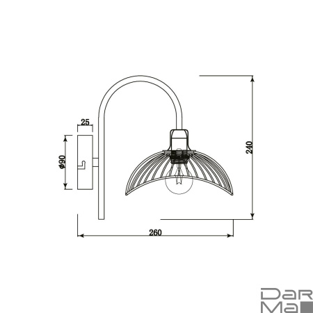 Бра Vele Luce Gorgon VL5387W01