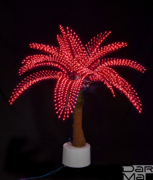 COL-1.2- LED Пальма  Японская 1,2 м, красная