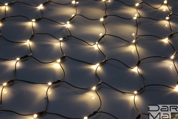 LED-SNL-288-2*1,5M-240V-WW/BL БЕЛЫЕ ТЕПЛЫЕ LED на чернoм проводе, соединяемая