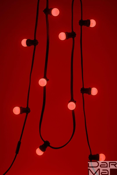 Лампа светодиодная ЭРА E27 1W 3000K красная ERARL45-E27 Б0049575