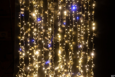 Светодиодная гирлянда ""Занавес"" 2х3 БЕЛЫЙ ТЕПЛЫЙ ФЛЭШ белый провод КАУЧУК 760 LED "
