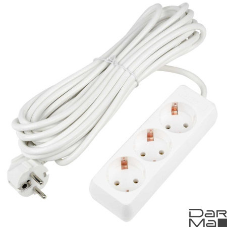 Удлинитель Uniel Ultra 3гн х 7м с/з S-GCU3-7 White UL-00010003