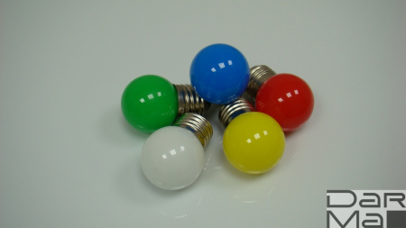 Лампа E27 БЕЛАЯ для Белт-лайта 6 диодов 45мм