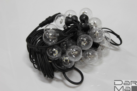 LED-2BLR-2835-50CM-10M-240V-W/BL, Белт-лайт с лампами белый холодный/черный пр.