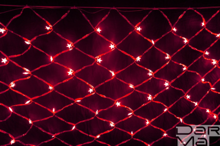 LED-SNL-80-240V-R (2.0х1.0) Led-сетка звезды(БЕЗ СКИДОК)