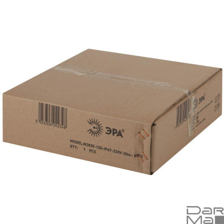 Гибкий неон ЭРА 2835SMD холодный белый 20M N2835-120-IP67-220V-20m-6500 Б0043073