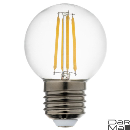 Лампа светодиодная филаментная Lightstar LED Filament E27 6W 3000K шар прозрачный 933822