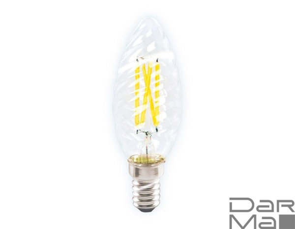 Лампа светодиодная филаментная Ambrella light E14 6W 4200K прозрачная 202124