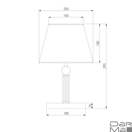 Настольная лампа Eurosvet Conso 01145/1 латунь