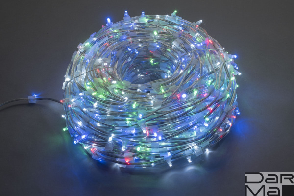 LED-LP-15СМ-100M-12V-M, мульти цвет, прозрачный провод (без колпачка)
