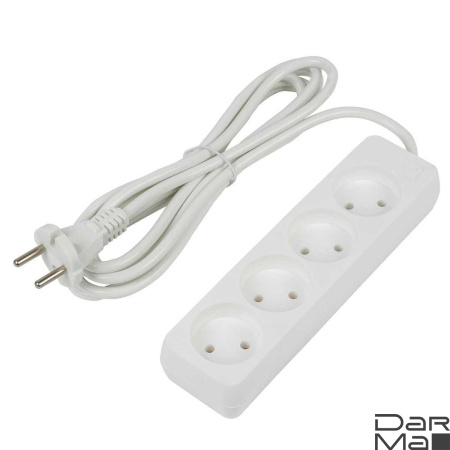 Удлинитель Uniel Ultra 4гн х 3м б/з S-CU4-3 White UL-00009988