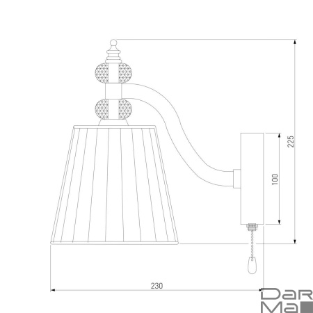 Бра Eurosvet Diva 60122/1 хром