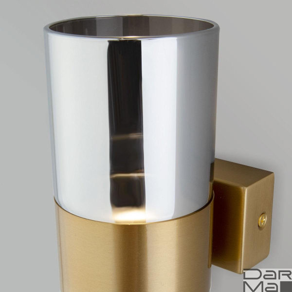 Настенный светодиодный светильник Eurosvet Watford 40021/1 LED латунь/дымчатый