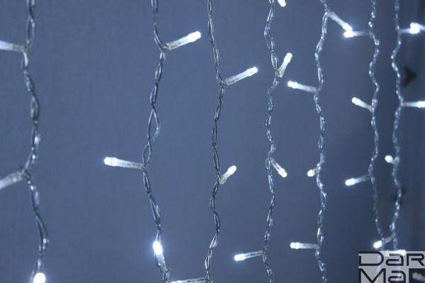 LED- PL-1920-240V-2*1.5M-W/С-F(CW)  (белые светодиоды/прозрачный пр), FLASH холодный белый 2023