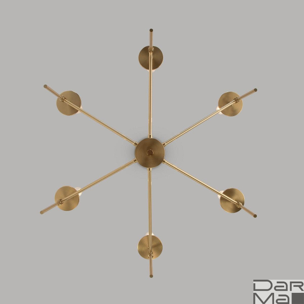 Подвесная люстра Eurosvet Anders 60142/6 латунь