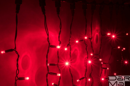 LED- PLS-3720-240V-2*3М-R/BL (красные светодиоды/черн пр)