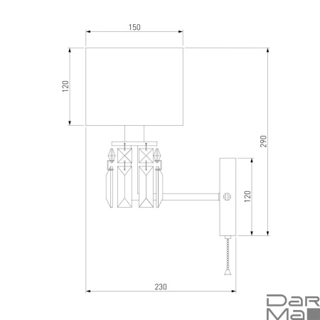 Бра Eurosvet Zaffiro 10099/1 хром