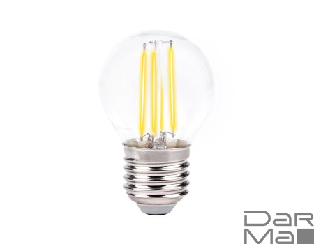 Лампа светодиодная филаментная Ambrella light E27 6W 4200K прозрачная 203915