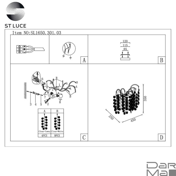 Бра ST Luce Ravello SL1650.301.03