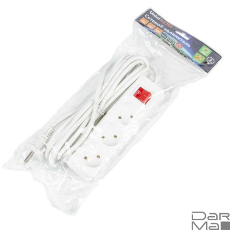 Удлинитель Uniel Ultra 3гн х 5м б/з S-CU3-5B White UL-00009996