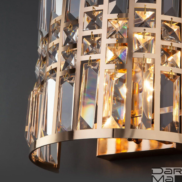 Настенный светильник Eurosvet Lory 10125/2 золото/прозрачный хрусталь Strotskis (10116/2)