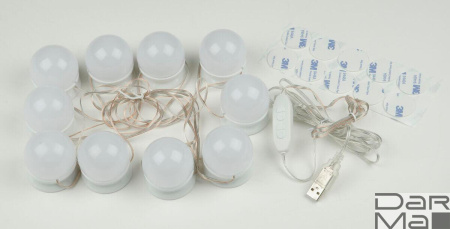 Подсветка для зеркал Uniel Backstage белый ULM-F50-8W/SW/10/Dim IP20 White UL-00006857