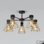 Потолочная люстра Eurosvet Trappola 70107/5 черный/латунь