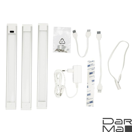 Мебельный светодиодный светильник Uniel ULM-F44-3X3W/4500K/Dim Sensor IP20 Silver UL-00008279