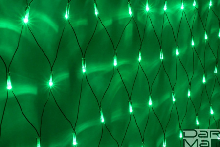 LED-XG-432-2*3M-230V ЗЕЛЕНЫЕ LED на черн с контр