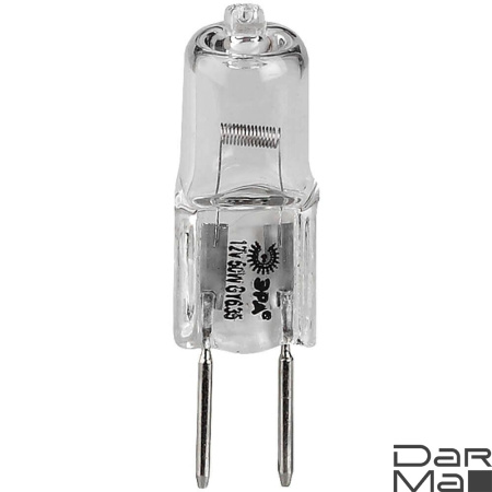Лампа галогенная ЭРА GY6.35 50W 2700K прозрачная GY6.35-JCD-50W-230V C0027374