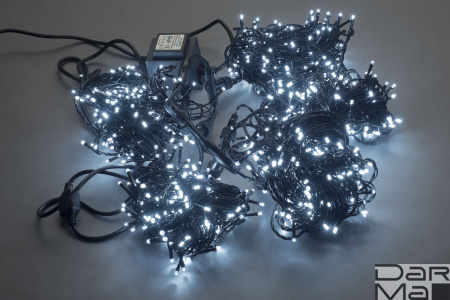 LED-PLS-200*5-20M*5-24V-W/BL (20) 5 нит., белый на черном проводе с 230V/24V/80W трансф