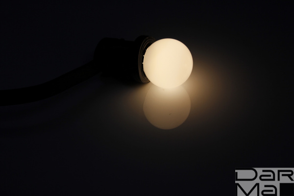 LED G45 0.5W 220-240V 2700K Warm White E27  белая теплая новый завод