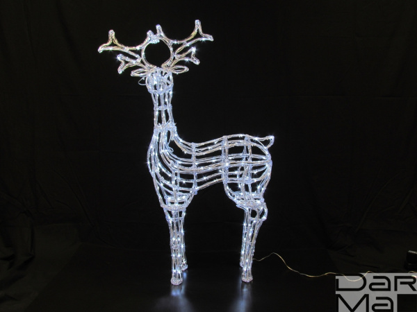 "LED-XM(IB)-RA018-24V-48""-W  Олень каркасный обвит акрилом 122*80*40"