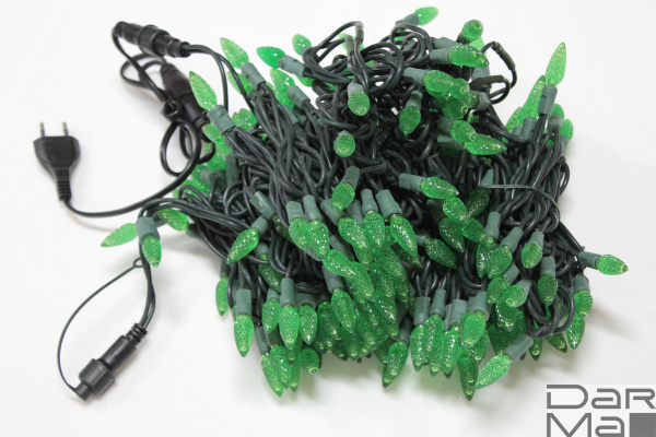 LED-PL-C6-4-G-220V-18-G, 20м, 200-205 светодиодов, зелёный