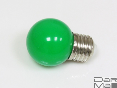 LED G45 220V-240V Green, зелёный