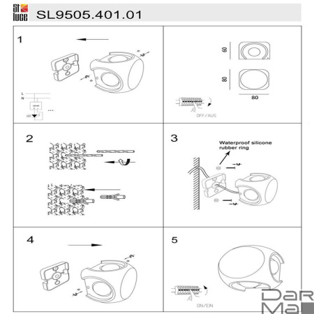 Уличный настенный светодиодный светильник ST Luce Volti SL9505.401.01