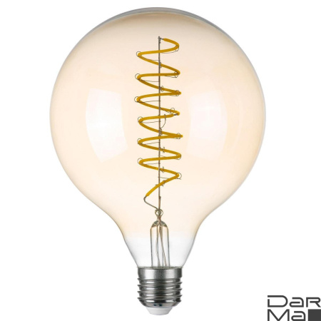 Лампа светодиодная филаментная Lightstar LED Filament E27 8W 4000K груша янтарная 933304