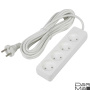 Удлинитель Uniel Ultra 4гн х 5м б/з S-CU4-5 White UL-00009989
