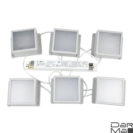 Встраиваемый светодиодный светильник Uniel ULP-0808 42W/4000К IP40 Grilyato White KIT06 (6 шт.) UL-00011060