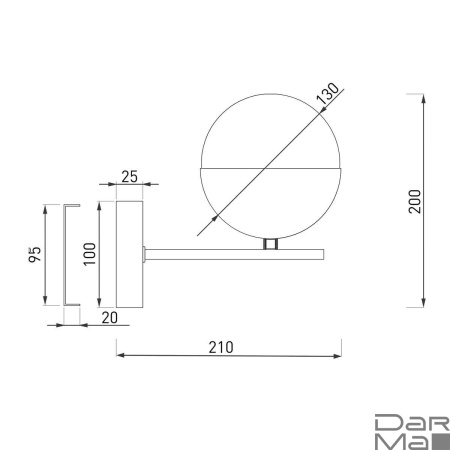 Бра Eurosvet Nuvola 70129/1 хром