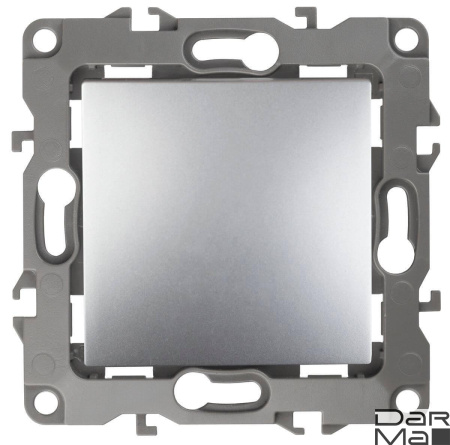 Кнопка ЭРА 12 10AX 250V алюминий 12-1111-03 Б0047832