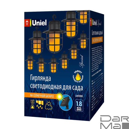 Гирлянда на солнечных батареях Uniel Фонарики USL-S-121/PT2500 Lanterns UL-00006558