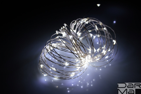 Гирлянда РОСА 10 м Белая 100 LED Фиксинг