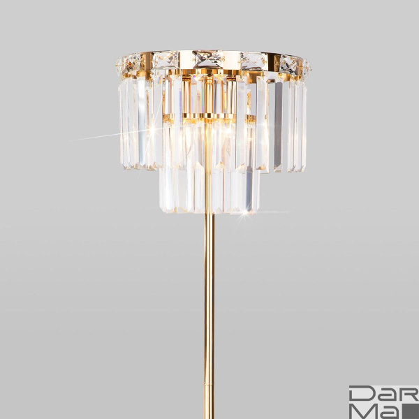 Торшер Eurosvet Elegante 01137/3 золото/прозрачный хрусталь Strotskis