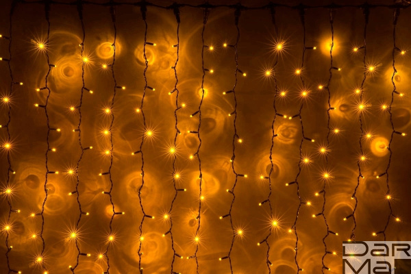 LED- PLS-5720-240V-2*6М-Y/BL-С (желтые светодиоды/черн пр) с контроллером