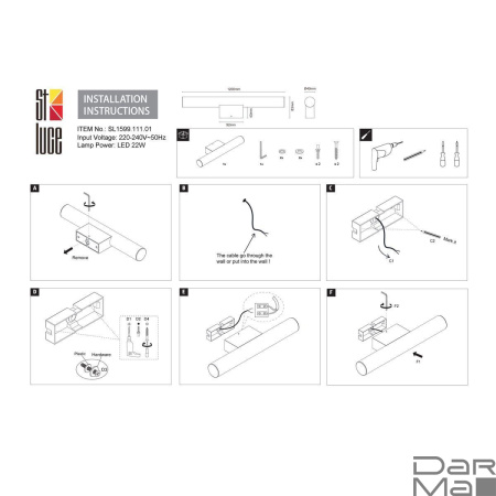 Подсветка для зеркал ST Luce Curra SL1599.111.01