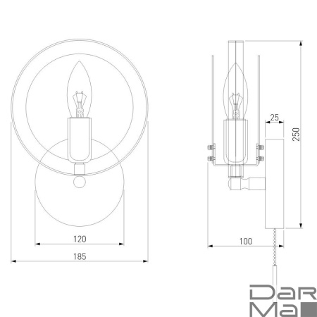 Бра Eurosvet Gallo 70121/1 черный