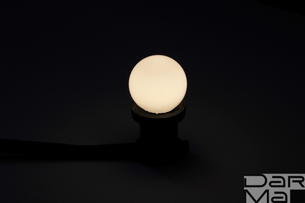 LED G45 0.5W 220-240V 2700K Warm White E27  белая теплая новый завод