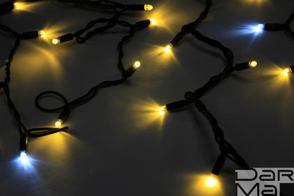 LED-RPLR-160-4.8M-24V-WW/BL-F(W) W/O, Flash (НОВЫЙ КОННЕКТОР) на черн. проводе без шнура 24V/240V