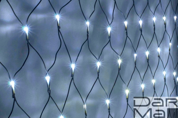 LED-SNL-C-540-2*4M-240V-W/BL БЕЛЫЕ LED на чернoм проводе, с контроллером, соединяемая